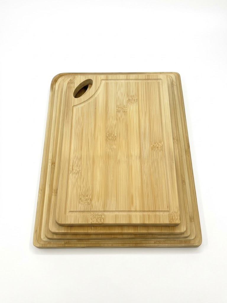 Bamboo Chopping Board with juice groove and built-in handle
