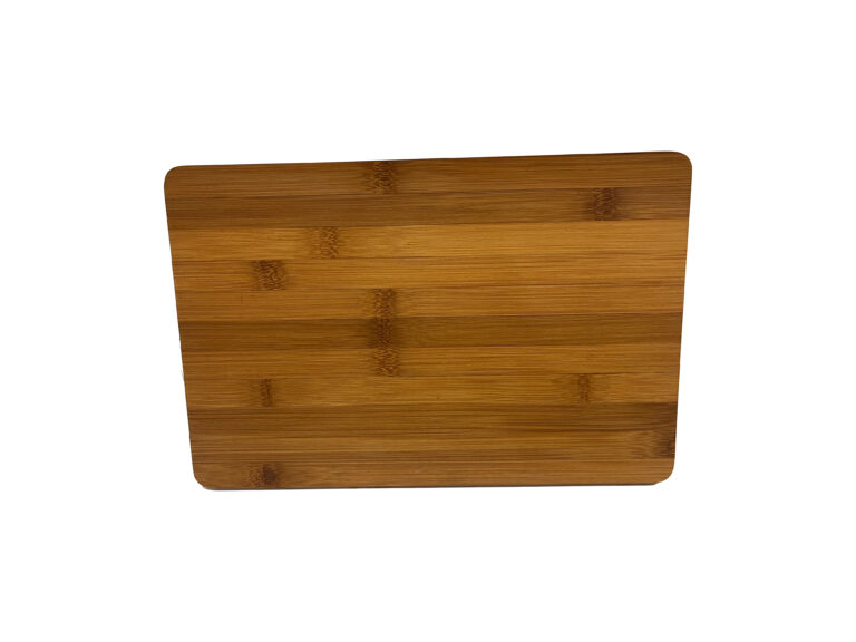 Simple rectangular bamboo kitchen board with natural wood grain