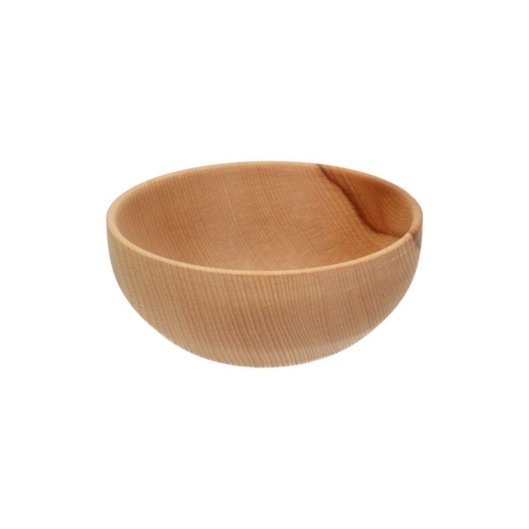 Natural beech wood serving bowl with smooth finish and wood grain